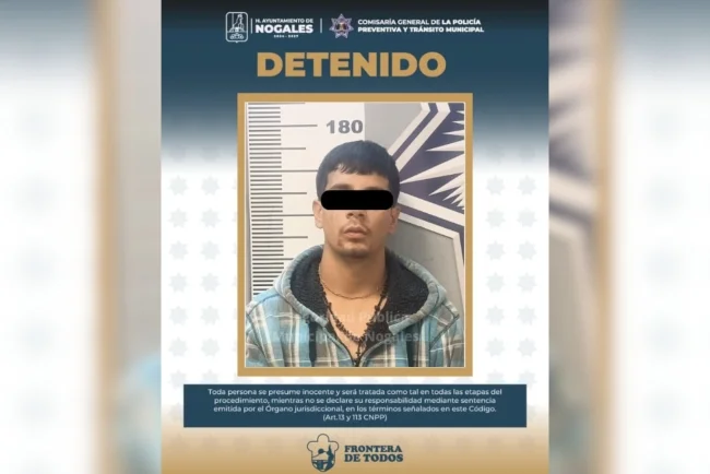 Sorprenden a hombre dentro de marisquería con daños en el acceso