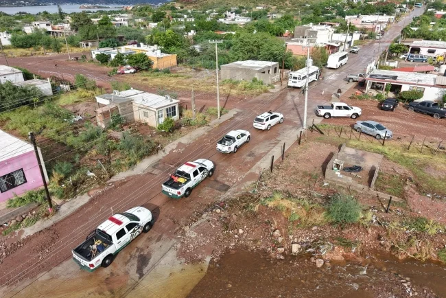 Coordina Gobierno de Sonora atención a daños por lluvias en Guaymas y Empalme