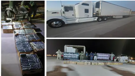 Hallan más de 1.8 toneladas de cocaína en operativo de revisión en San Luis Río Colorado