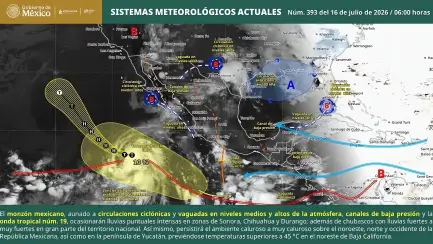 CEPC emite alerta por lluvias intensas y vientos fuertes