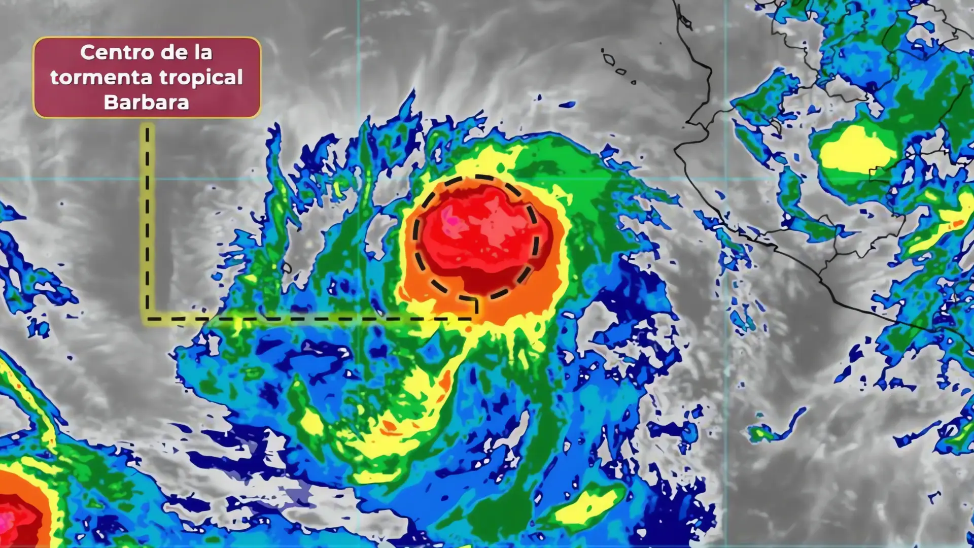 Tormenta Bárbara se debilita, pero intensifica lluvias en México
