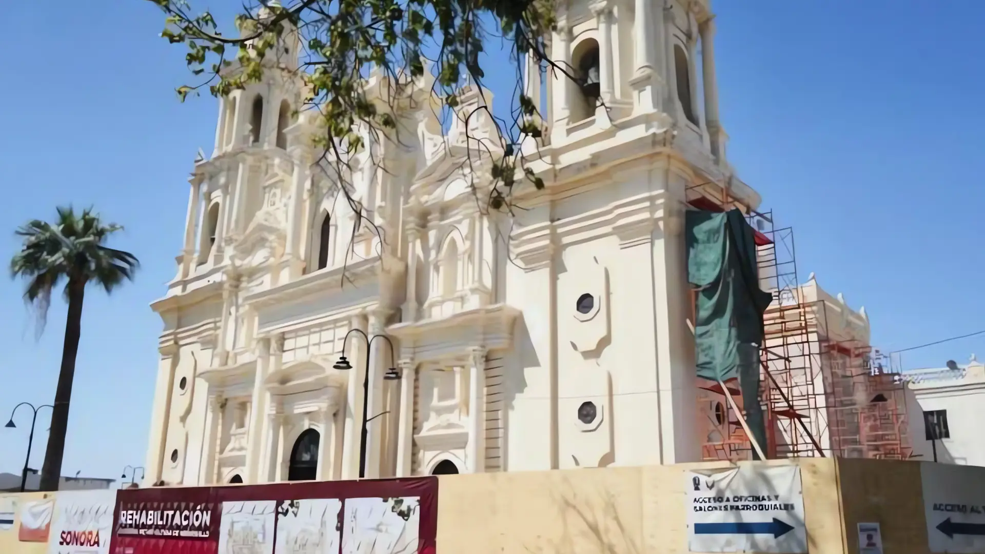 Restauración de la Catedral de Hermosillo avanza a su segunda etapa final
