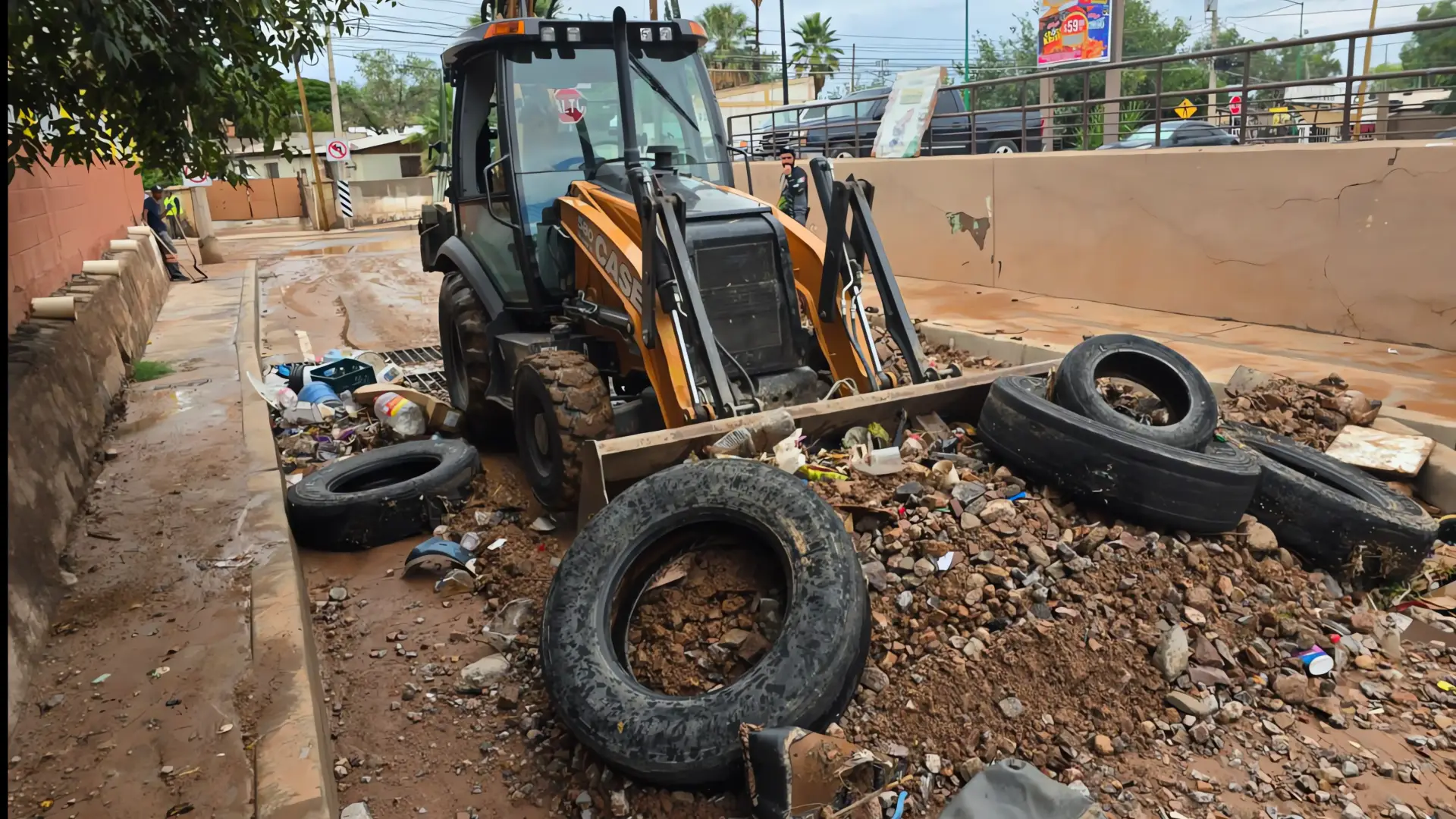 Tormenta en Nogales deja más de 110 toneladas de escombros
