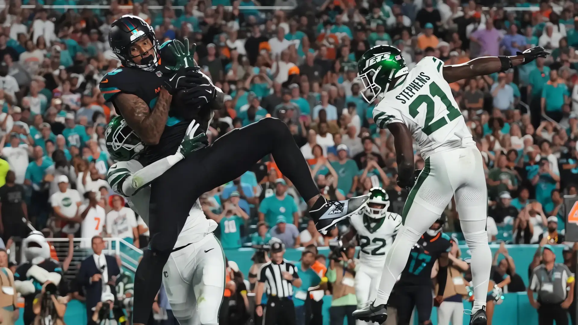 Dolphins ganan 27-21 a Jets, pero lesión de Tyreek Hill ppaca la victoria
