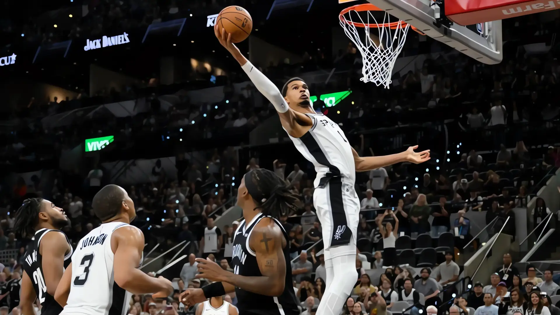 Wembanyama lidera la remontada de los Spurs para vencer a los Nets y mantenerse invictos