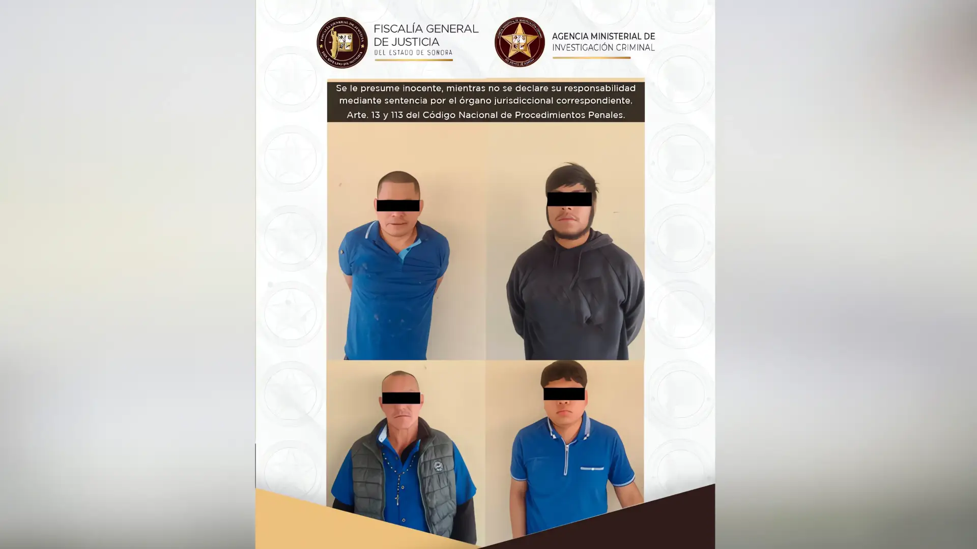 Cuatro funcionarios vinculados a secuestro, abuso infantil y tráfico de drogas