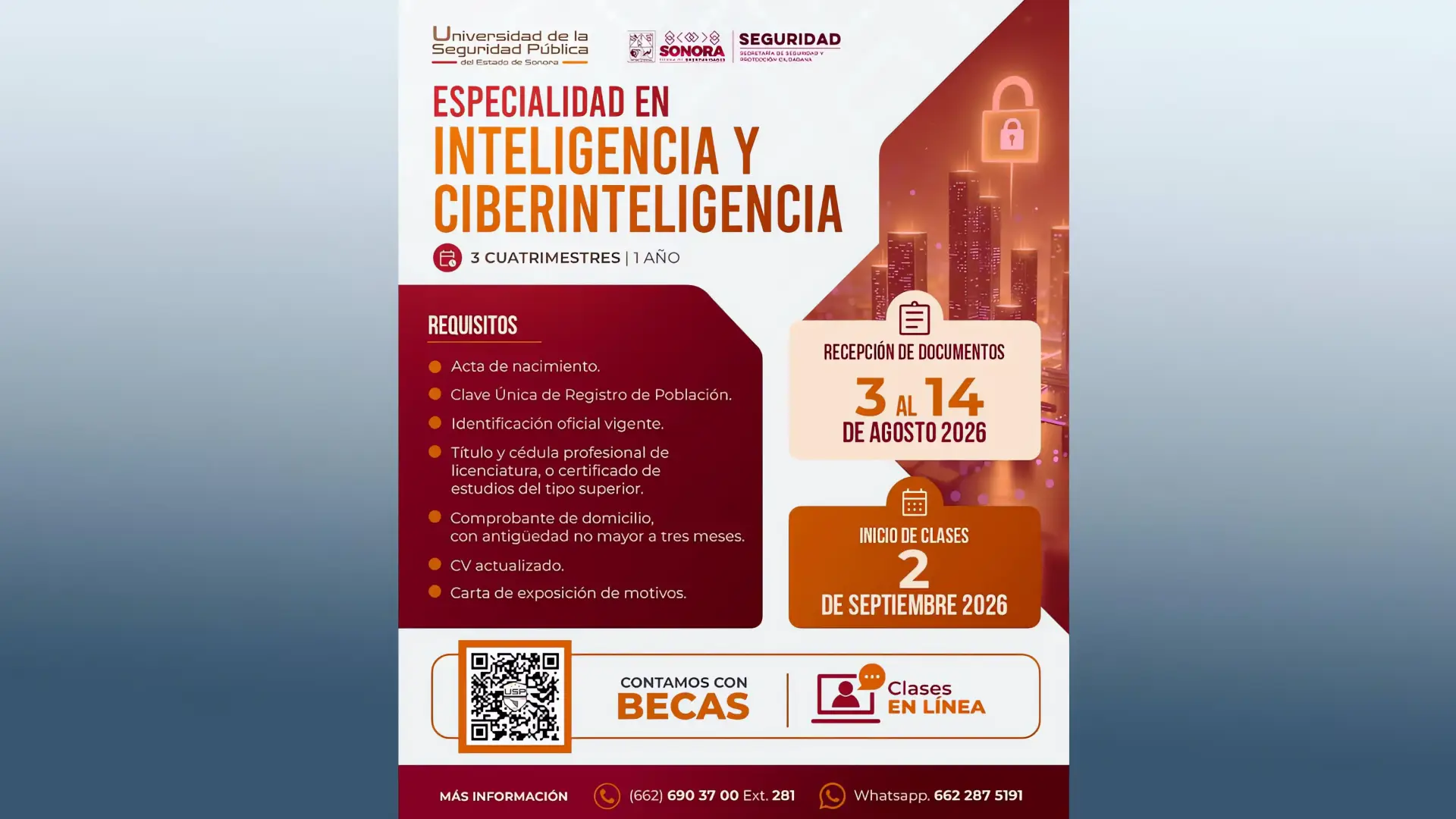 USP Sonora abre convocatoria para maestría en seguridad con especialidad en ciberinteligencia