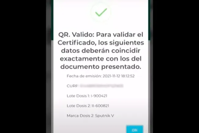 En dos horas y por 3 mil 500 pesos, certificados de vacunación falsos