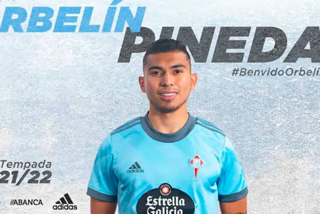 Orbelín Pineda, nuevo jugador del Celta; contrato es por cinco años