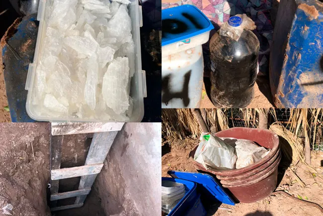 EN CATEO FGR DESMANTELA NARCOLABORATORIO EN SAN IGNACIO RÍO MUERTO, SONORA