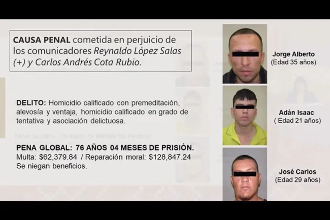 Dan 76 años de cárcel a agresores de locutores