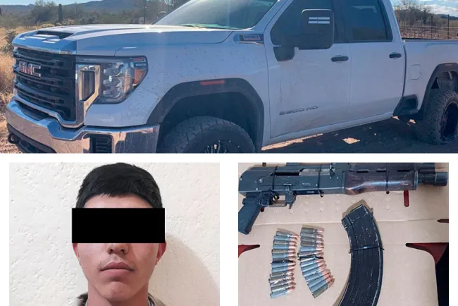 Cae armado y en carro robado en camino de Benjamín Hill a Santa Ana