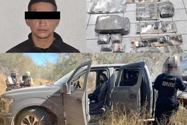 Aseguran armas de fuego y persona en Pitiquito
