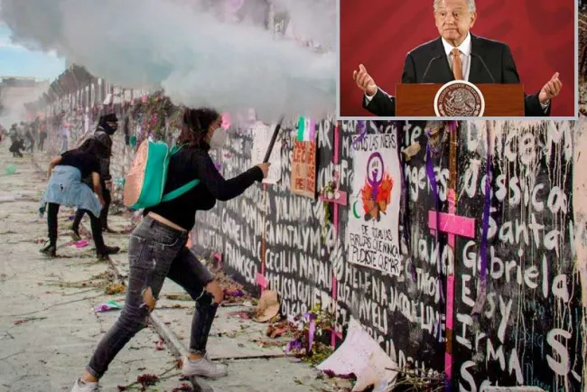 Preparan mujeres marros, bombas molotov… para el 8M, acusa AMLO