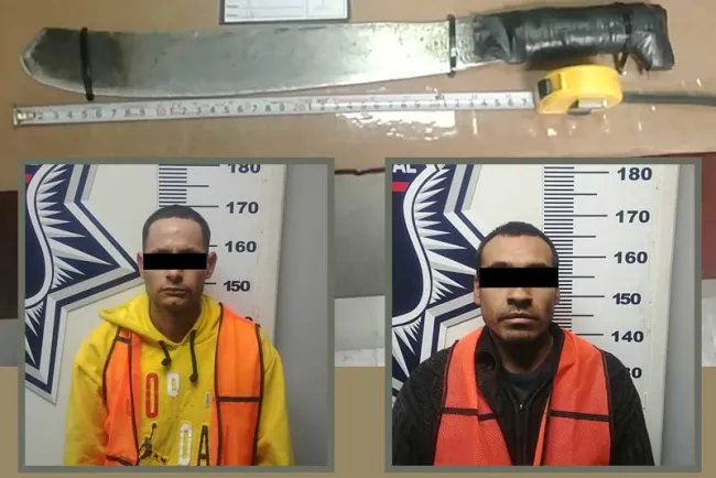 Arrestados con machete; pusieron resistencia