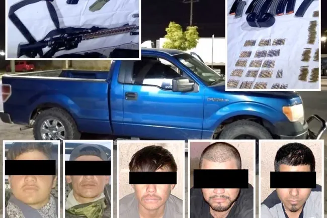 Asegura PESP a dos personas en Caborca portaban arma de fuego