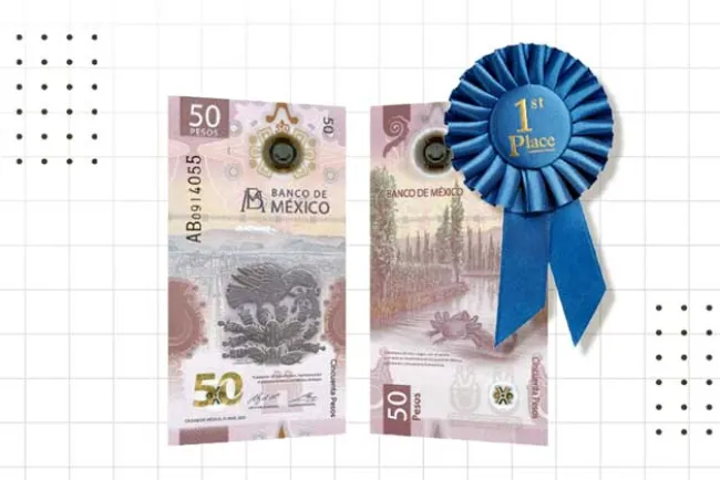 Gana billete de 50 pesos del ajolote Premio al Billete del año