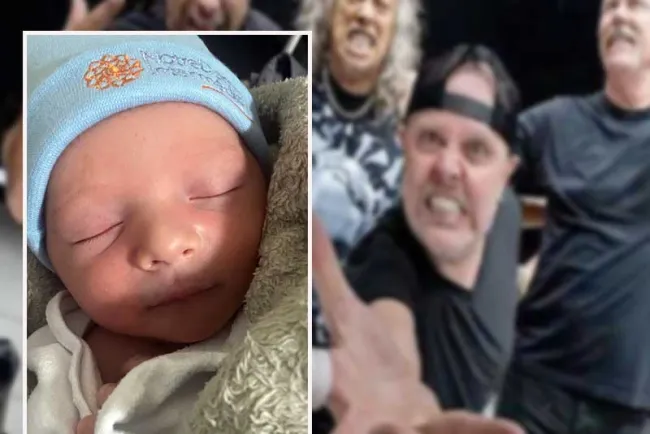 Pare bebé en pleno concierto de Metallica en Brasil