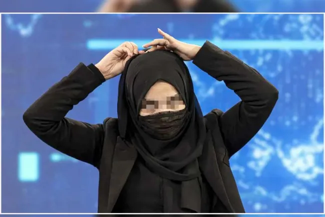Tapan sus rostros presentadoras de TV tras presión de talibanes