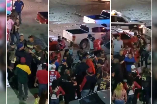 Provocan zafarrancho en estadio de beisbol