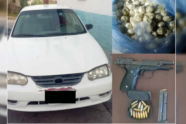 Aseguran Sedena y PESP droga y armamento