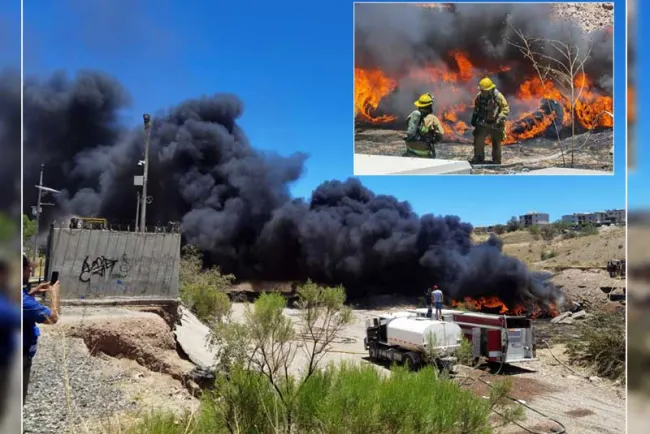 Generó incendio contaminación; tardaron horas en sofocarlo