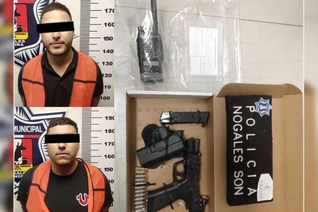 Aseguran a dos con arma de uso exclusivo del Ejército