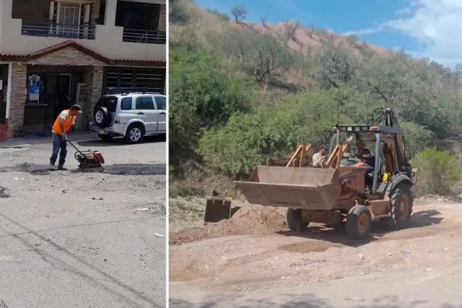 Desazolvan arroyo Las Bellotas y bachean calle en Colinas del Yaqui