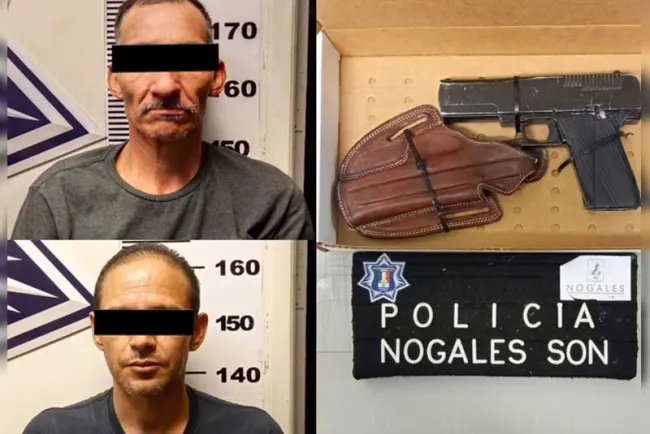 Detienen a dos con arma de fuego