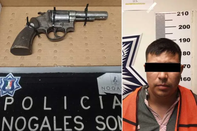 Arrestan a hombre por agredir a menor y detonar arma de fuego