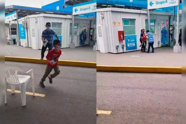 'Escapa' niño para evitar ser vacunado contra Covid y se vuelve viral