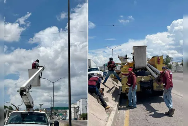 Mejoran alumbrado público de Prolongación Obregón