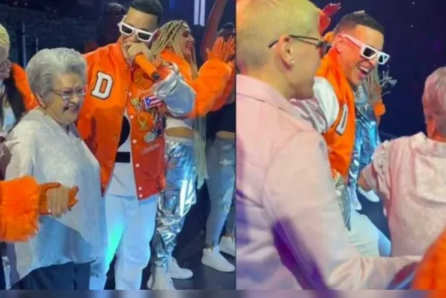 Invita Daddy Yankee a una abuelita a subir al escenario y bailar juntos durante concierto