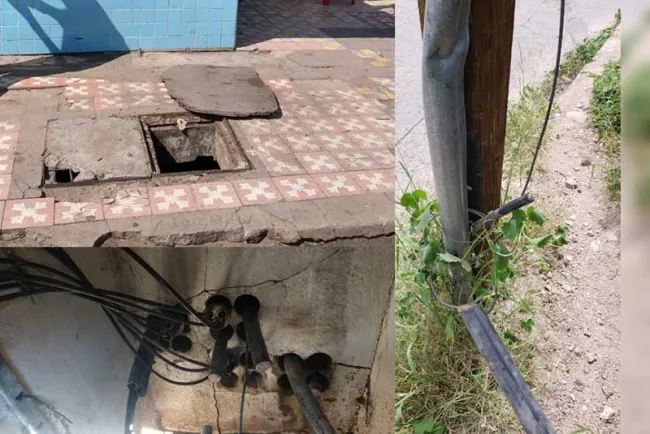 Provoca afectaciones robo de cableado en el centro de la ciudad