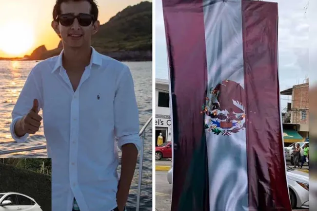 Pintan bandera de México color guinda de Morena; ofrecen disculpas