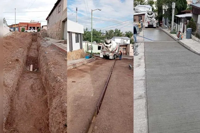 Concluyen pavimentación de la calle Alondras en Villa Sonora