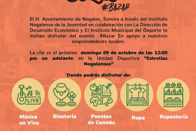 Invitan al bazar ‘Nogalitos Crece’