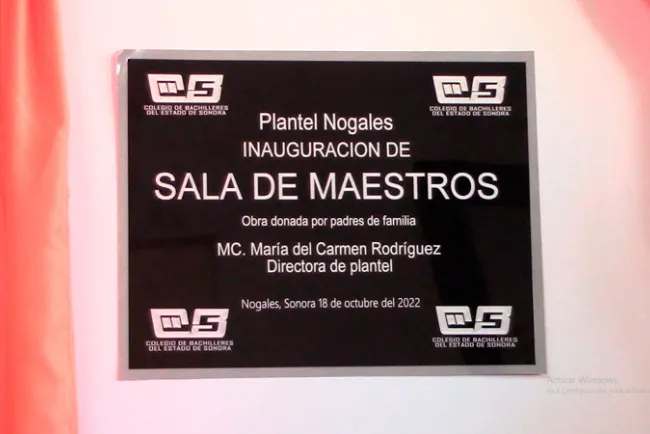 Entregan Sala de Maestros en Cobach 1