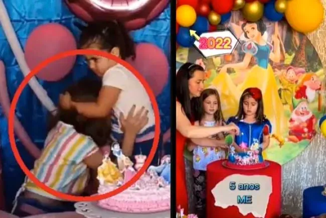 Reaparecen niñas que pelearon por pastel de cumpleaños