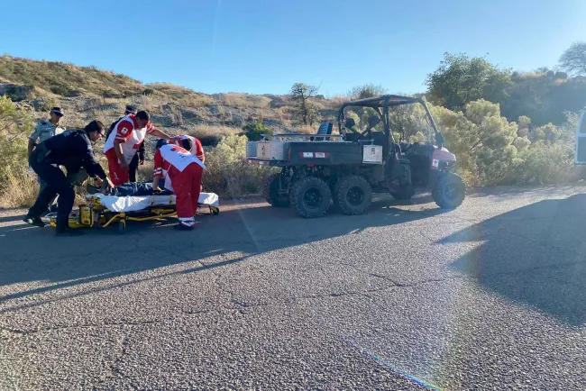 Sufre accidente al intentar cruzar la frontera