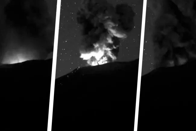Volcán Popocatépetl en amarillo fase 2 por explosión