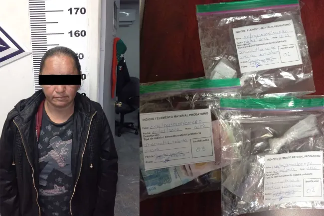 Detienen a mujer en posesión de droga