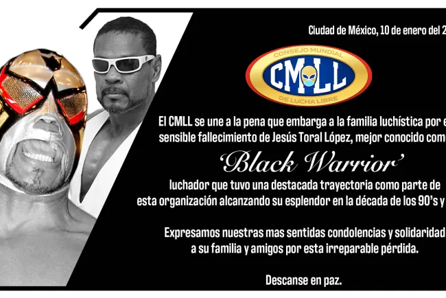 Pierde la vida Black Warrior, destacado luchador del CMLL