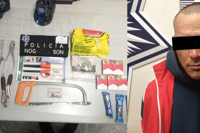 Sorprenden a persona en flagrancia dentro de negocio