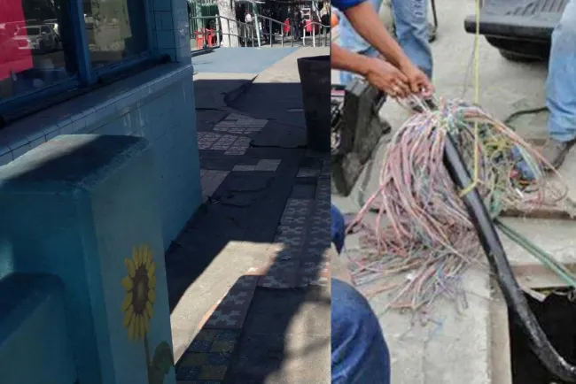 Roban cableado; afecta funciones de decenas de comercios y bancos