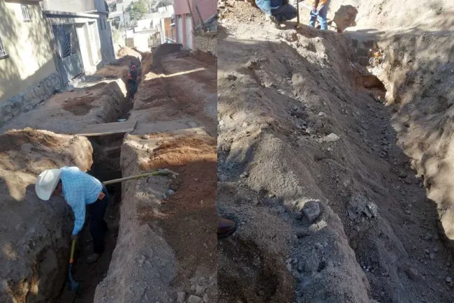 Avanza pavimentación en Los Encinos