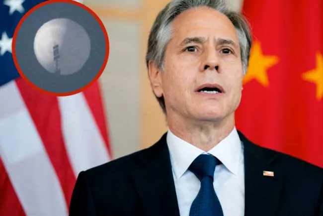 Cancela Blinken su visita a China tras incidente del globo espía sobre EU