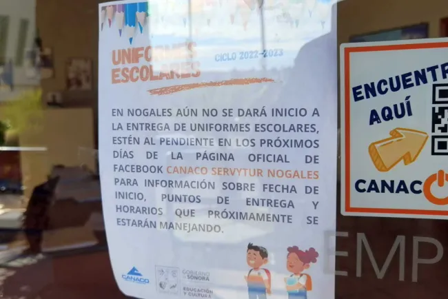 Entrega de uniformes será por orden alfabético: SEC Nogales