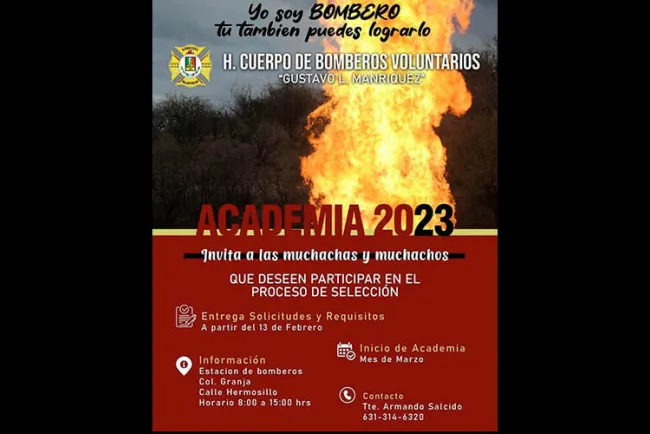 Convocan bomberos a mujeres y hombres a ingresar a la academia