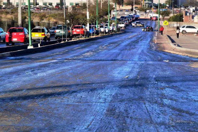 Cierran calles por congelamientos